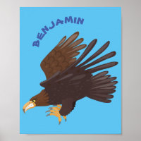 Goldener Adler, lustige Cartoon-Illustration