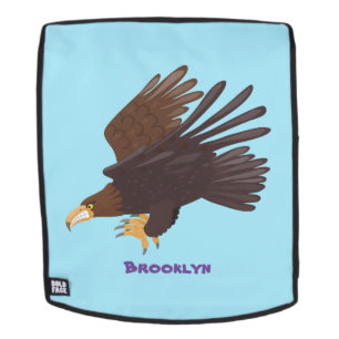 Goldener Adler, lustige Cartoon-Illustration Rucksack
