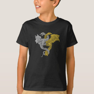 Goldener Adler und Silberdrache T-Shirt