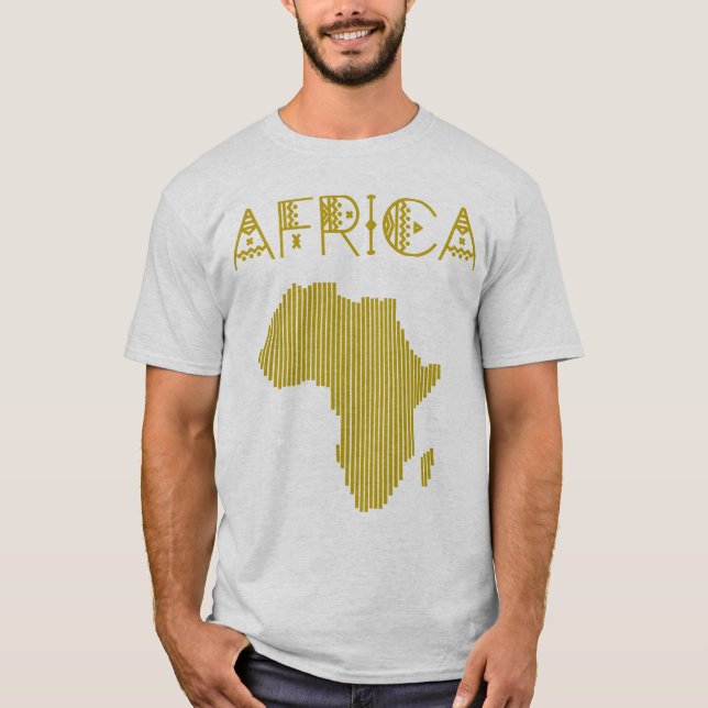Goldener afrikanischer T - Shirt (Vorderseite)