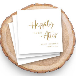 Goldener Akzent nach einer Skripthochzeit Serviette