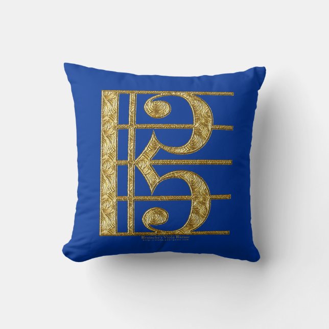 Goldener AltClef Kissen (Vorderseite)