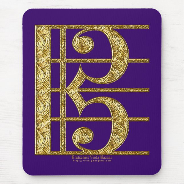 Goldener AltClef Mousepad (Vorne)