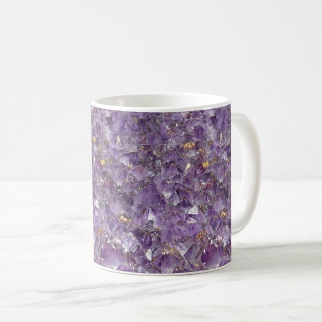 Goldener Amethyst-Schimmer Kaffeetasse (VorderseiteRechts)