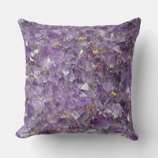 Goldener Amethyst-Schimmer Kissen (Vorderseite)