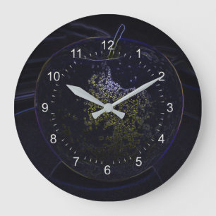 Goldener Apfel Große Wanduhr