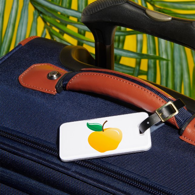 Goldener Apfel Helles Gelbes Obst Gepäckanhänger (Von Creator hochgeladen)