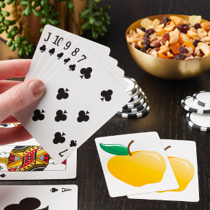 Goldener Apfel Helles Gelbes Obst Spielkarten