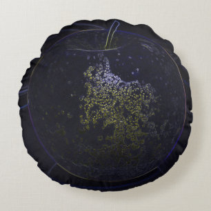 Goldener Apfel Rundes Kissen