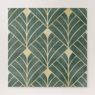Goldener Art Deco: Luxuriöser nahtloser Stil Puzzle