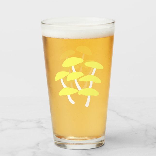 Goldener Austern Glasbecher Glas (Rückseite (gefüllt))