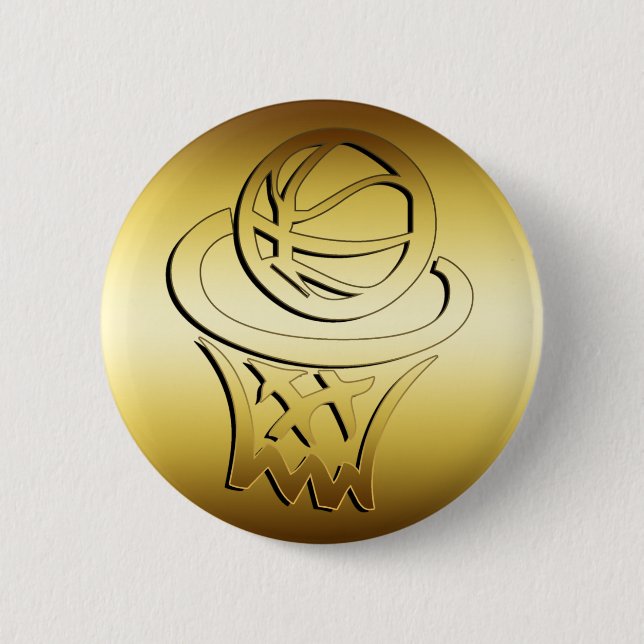 GOLDENER BASKETBALLKORB BUTTON (Vorderseite)