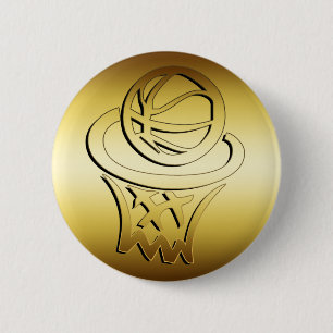 GOLDENER BASKETBALLKORB BUTTON