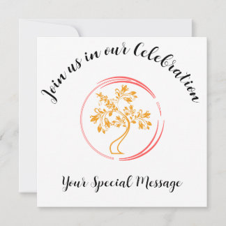 Goldener Baum des Lebens Ende der Behandlung Party Einladung