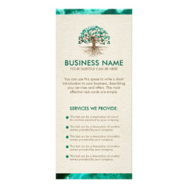 Goldener Baum des Lebens - Yggdrasil - Malachite B Werbekarte