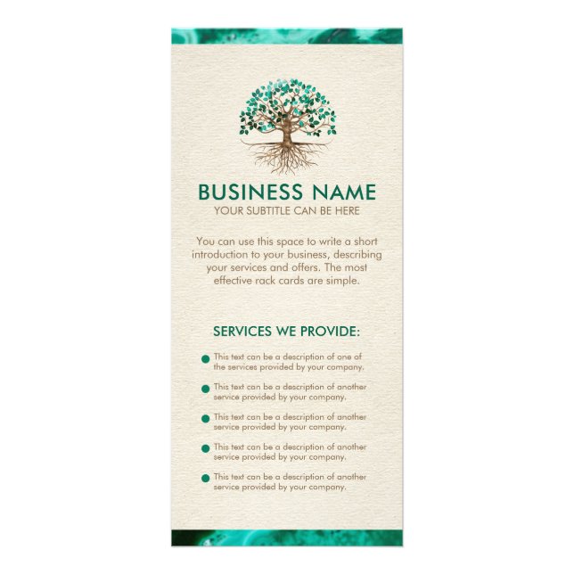 Goldener Baum des Lebens - Yggdrasil - Malachite B Werbekarte (Vorne)