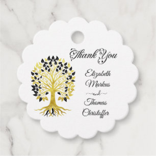 Goldener Baum des Lebens Zeitlose Hochzeit Geschenkanhänger