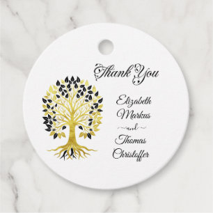 Goldener Baum des Lebens Zeitlose Hochzeit Geschenkanhänger