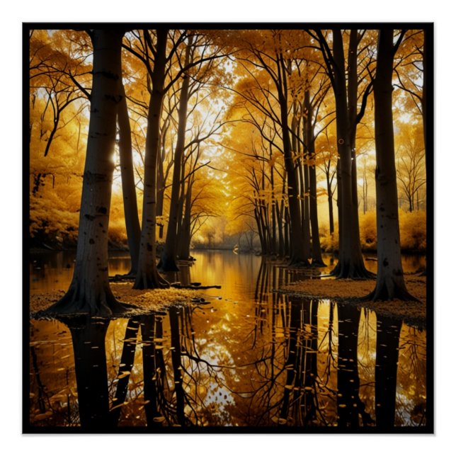 Goldener Baum Kunstposter Poster (Vorderseite)