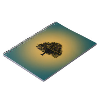 Goldener Baum Notizbuch Notizblock