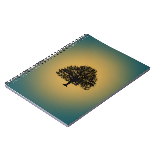 Goldener Baum Notizbuch Notizblock (Linke Seite)