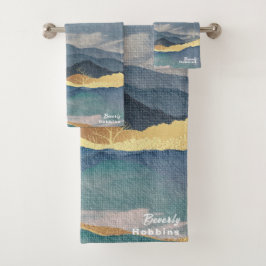 Goldener Berg Personalisiert Badhandtuch Set