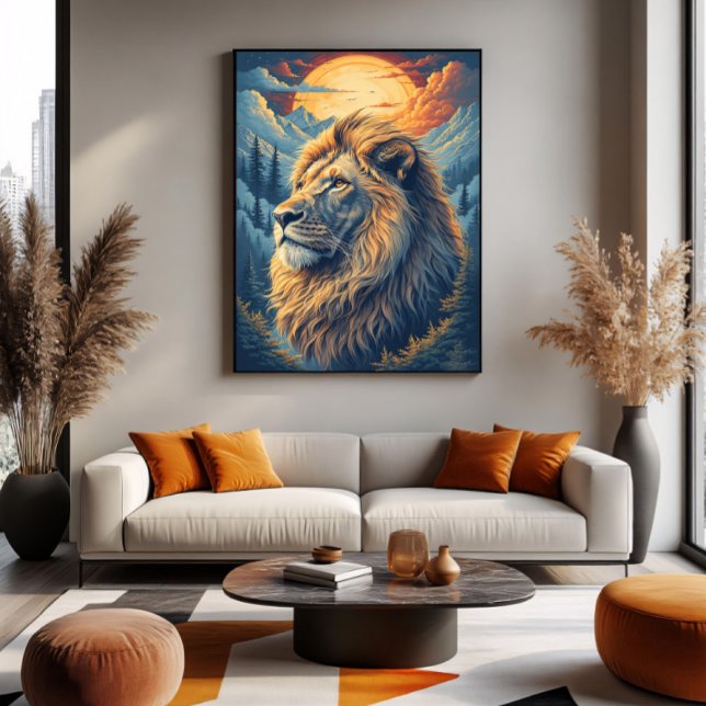 Goldener Berglöwe Leinwanddruck (Von Creator hochgeladen)