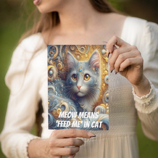 Goldener Blick: Felines Portrait in Gelben Augen Postkarte (Von Creator hochgeladen)