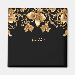 Goldener Blumenmagnet Magnet