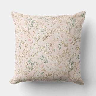 Goldener Blush-Blumen-Hochzeitkissen Kissen
