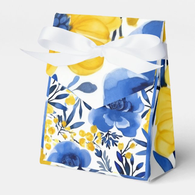 "Goldener Blütenzauber" Geschenkschachtel (Vorderseite)