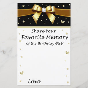 Goldener Bogen Lieblings-Gedächtnis des Geburtstag