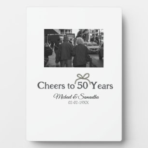 Goldener Bogen zum 50-jährigen Hochzeitsjubiläum  Fotoplatte