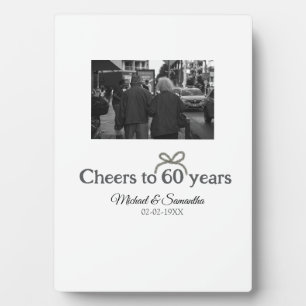 Goldener Bogen zum 60. Hochzeitstag  Fotoplatte