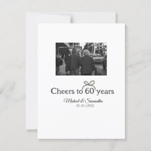 Goldener Bogen zum 60-jährigen Hochzeitsjubiläum g Postkarte