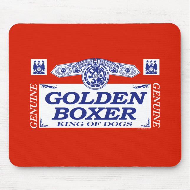 Goldener Boxer Mousepad (Vorne)