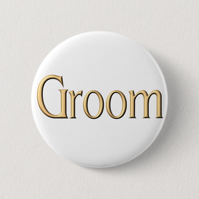 Goldener Bräutigamknopf Button (Vorderseite)