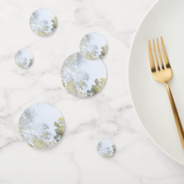 Goldener Breitblatt-Schimmer Konfetti