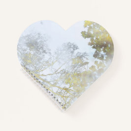 Goldener Breitblatt-Schimmer Notizbuch