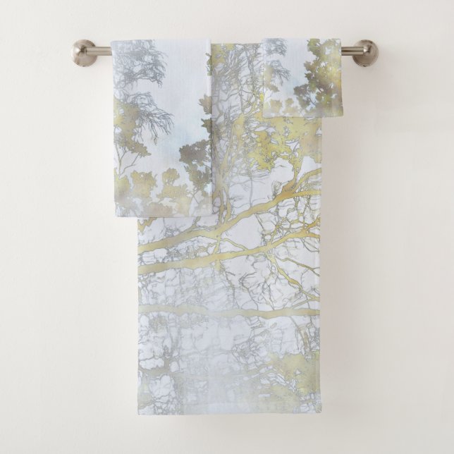 Goldener Breitblattglanz Badhandtuch Set (Insitu)