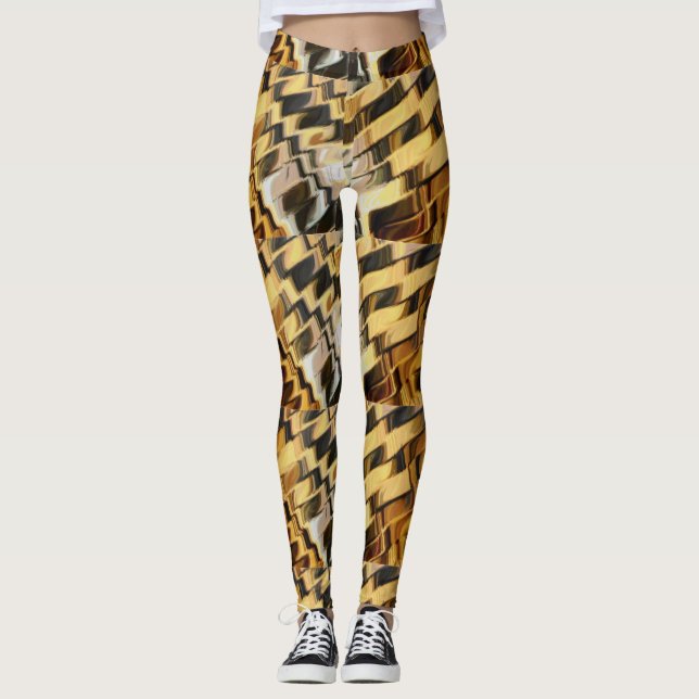 Goldener Bronzestand Leggings (Vorderseite)