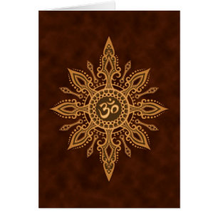 Goldener Brown-Om-Stern