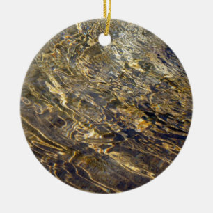 Goldener Brunnen Wasser 2 Keramikornament