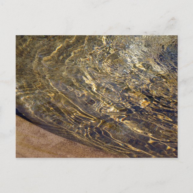 Goldener Brunnen Wasser 2 Postkarte (Vorderseite)