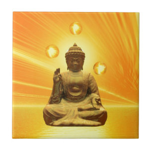 Goldener Buddha Fliese