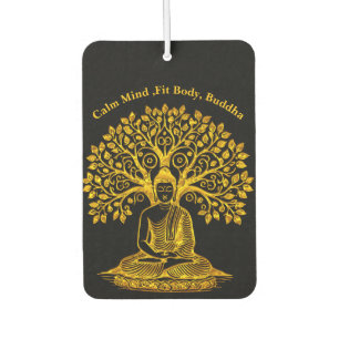 Goldener Buddha im Tal des Baumes in Friedlicher M Autolufterfrischer