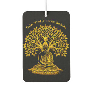 Goldener Buddha im Tal des Baumes in Friedlicher M Autolufterfrischer