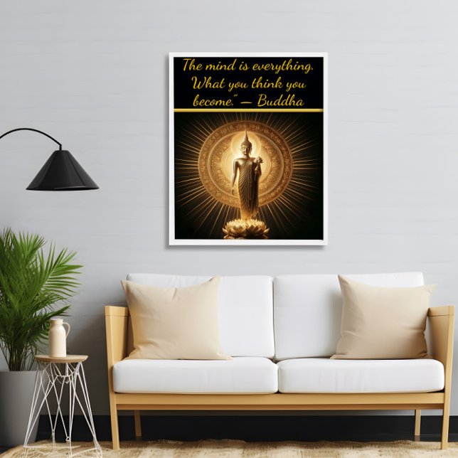 Goldener Buddha in der Lotus-Meditation Pose Poster (Von Creator hochgeladen)