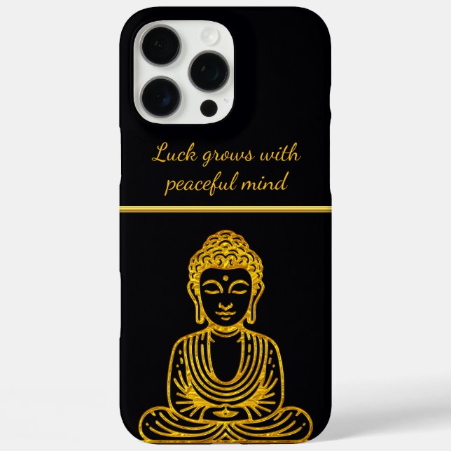 Goldener Buddha in Friedlicher Pose Case-Mate iPhone Hülle (Rückseite)