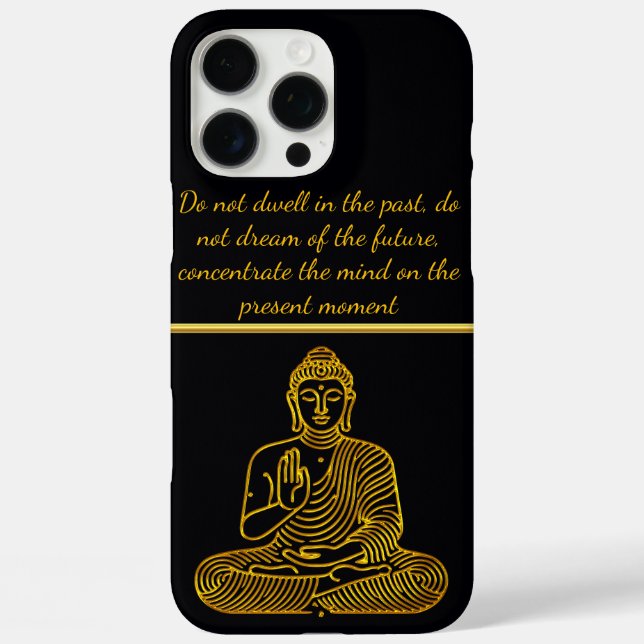 Goldener Buddha in ruhiger Pose Case-Mate iPhone Hülle (Rückseite)